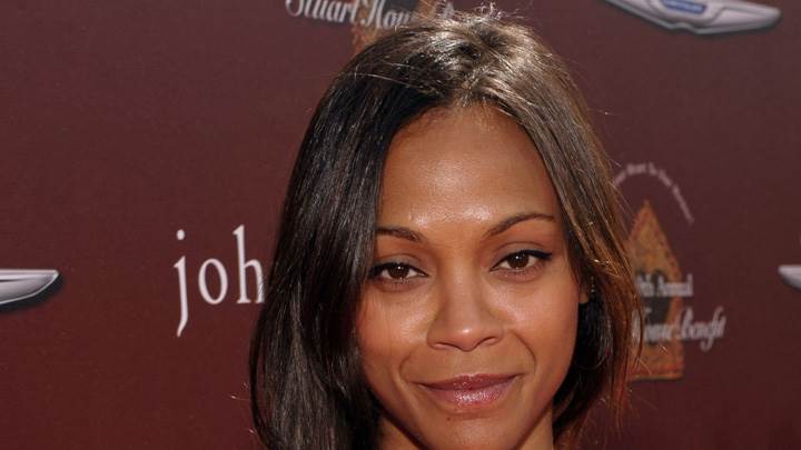 Zoe Saldana Smiling Face Closeup In Los Angeles